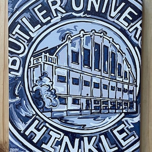Butler University 16&quot; x 20&quot; Hinkle Wrapped Canvas Print by Justin Patten (Storm Striker Art, Butler Gift, Butler Alumni, Butler Basketball)