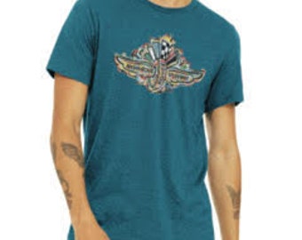 Tee IMS Storm Striker Art por Justin Patten Unisex Indy 500 Super Soft Cotton / Poly Blend Racing