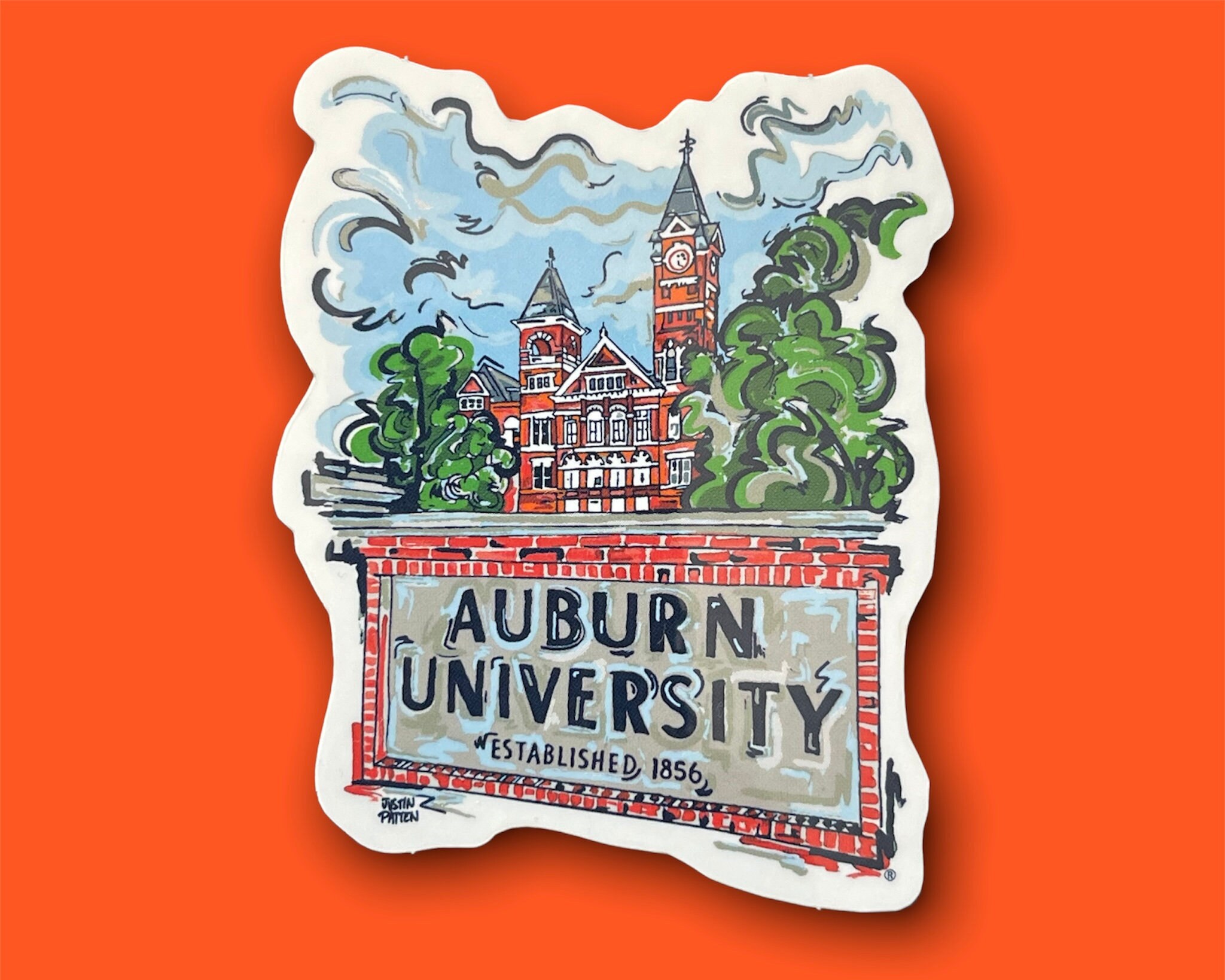 Samford Sticker Auburn University Samford Hall Mini Vinyl Sticker by Justin Patten - Etsy