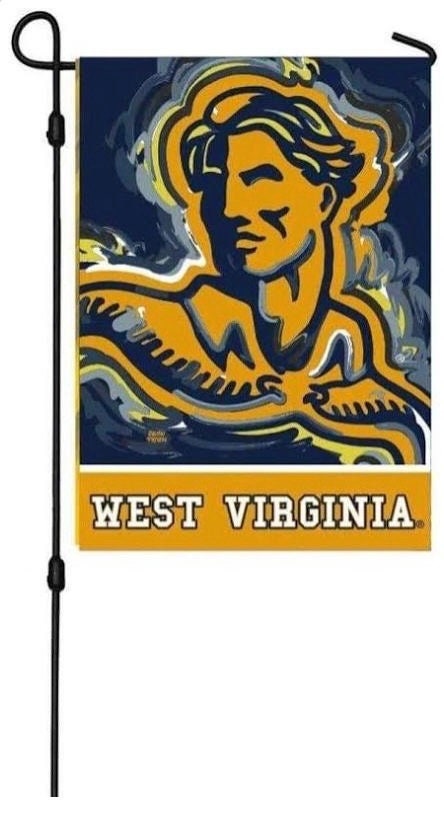 Mountaineers Flag Set West Virginia With Stand - Double Sided Mountaineers Yard Decor Welcome Garden Flag
