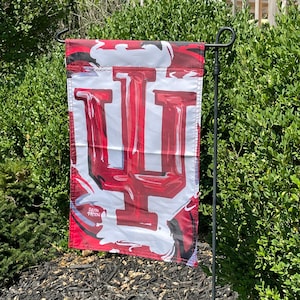 Indiana University IU Garden Flag (12&#39;x18&quot;) by Justin Patten (Storm Striker Art, Best IU Flag, Bloomington Indiana, IU Alumni Gift)