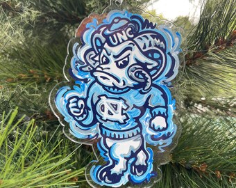 Ornament University Of North Carolina Storm Striker Art by Artist Justin Patten Great Gift Best Jordan