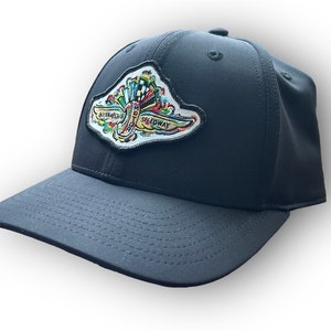 Indianapolis Motor Speedway Black Wing and Wheel Hat by Justin Patten