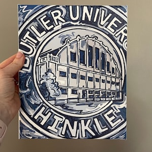 Butler University 8&quot; x 10&quot; Hinkle Wrapped Canvas Print by Justin Patten (Storm Striker Art, Butler Gift)