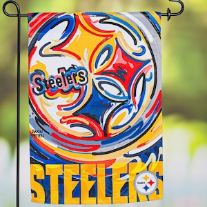 Pittsburgh Steelers Garden Flag 12&quot; x 18&quot; by Justin Patten