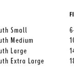 Puede incluir: Un gr&aacute;fico que muestra las tallas de ropa para j&oacute;venes con los rangos de edad correspondientes. Las tallas son YS para Youth Small, YM para Youth Medium, YL para Youth Large y YXL para Youth Extra Large. Los rangos de edad son 6-8, 10-12, 14-16 y 18-20.