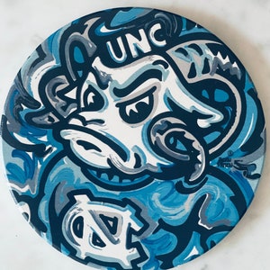Posavasos de piedra de la Universidad de Carolina del Norte por Justin Patten (Arte de Storm Striker, Posavasos de la UNC, Exalumnos de la UNC, Fútbol Americano de la UNC) imagen 1