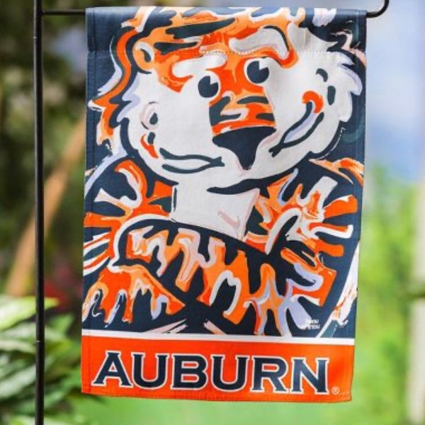 Garden Flag Auburn Storm Striker Art by Justin Patten Auburn University Garden Flag 12x18 Aubie Best Garden Flag SEC