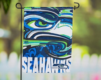 Seattle Seahawks Garden Flag 12" x 18" by Justin Patten