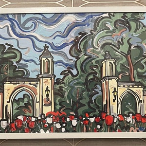 Indiana University Sample Gates Print #2 by Justin Patten (Storm Striker Art, 20&quot;x16&quot; Rolled Canvas, IU Gift, IU Football, IU Basketball)