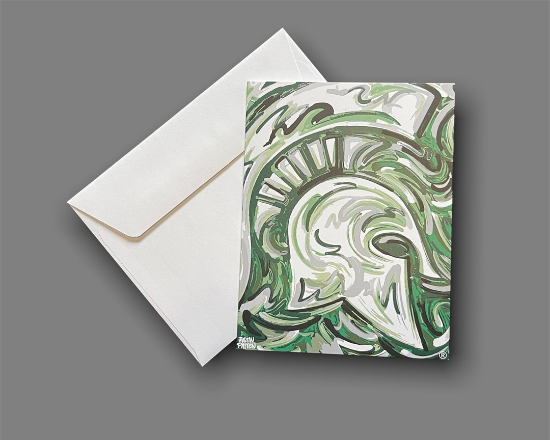 Michigan State University Full Color Note Card Set of 6 by Justin ...