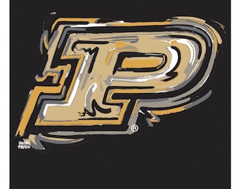 Purdue University P Garden Flag 12" x 18" by Justin Patten