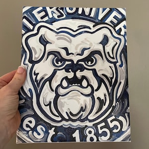 Butler University 8&quot; x 10&quot; Bulldog Wrapped Canvas Print by Justin Patten