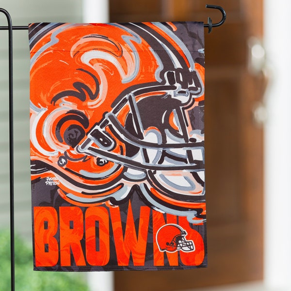 Cleveland Browns Garden Flag 12" x 18" by Justin Patten