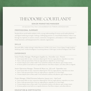 Retro Resume Template Vintage Classic Single-Column for Job Applications CV Cover Letter Template Modern ATS Compatible Simple Minimal Fancy