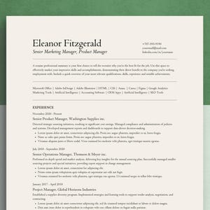 Vintage Resume Template Retro Classic Single-Column for Job Applications CV Cover Letter Template Modern ATS Compatible Simple Minimal Fancy