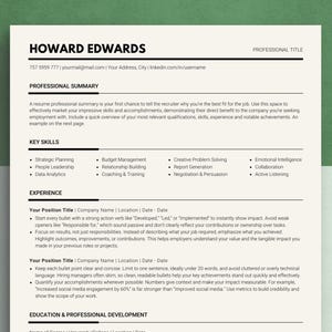 Plantilla de CV minimalista de una sola columna para solicitudes de empleo, plantilla de carta de presentación, currículum vítae moderno, compatible con ATS, Canva, sencillo