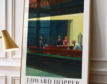 Edward Hopper Nighthawks Druck - Vintage Wandkunst