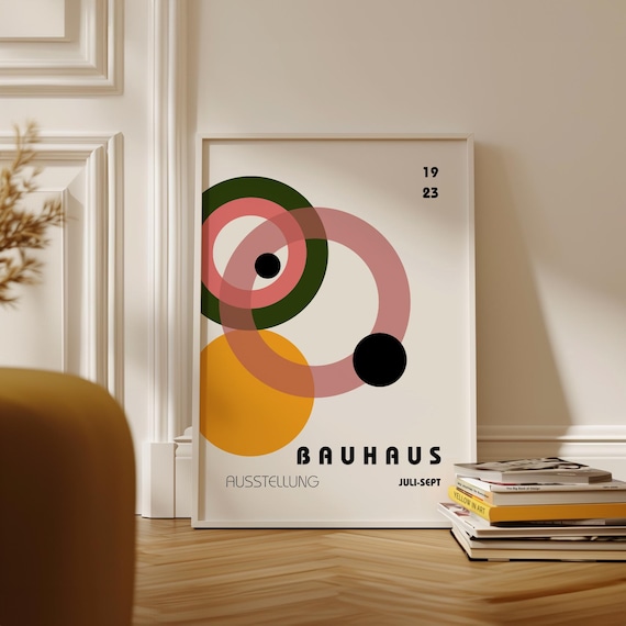 Colourful Bauhaus Art Print: Mid-century Modern Wall Decor - Etsy