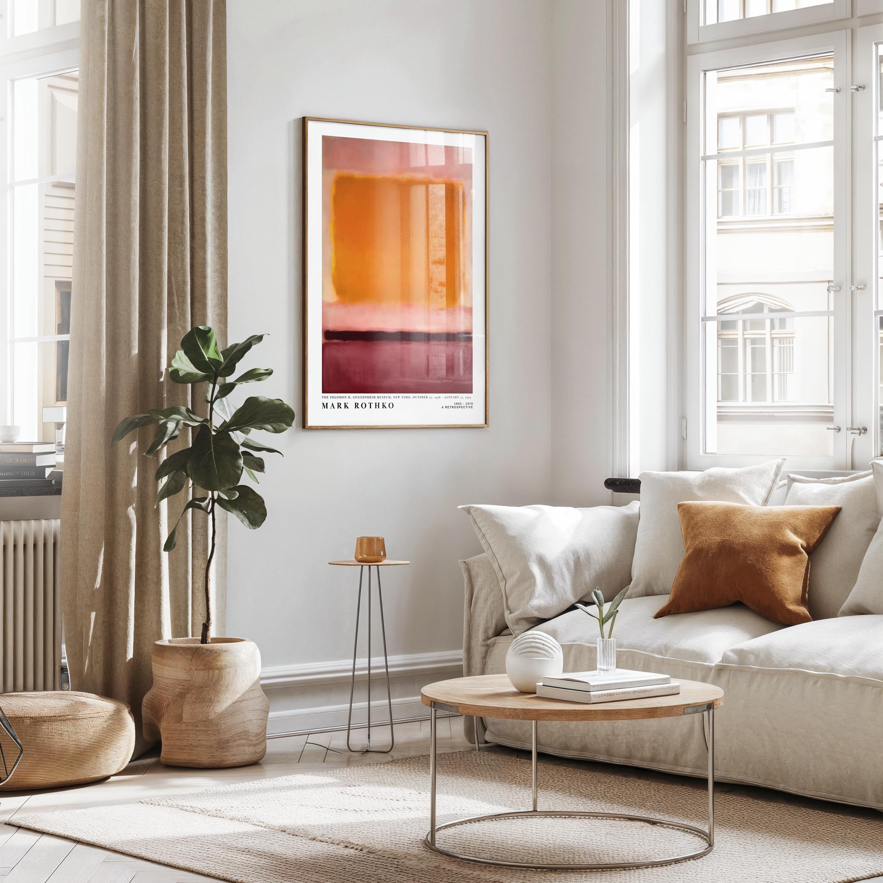 Mark Rothko Netural Mark Rothko Inspired Abstract Wall Art | Warm Neutral Print ...