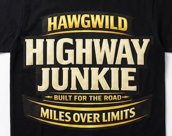 Camiseta de motociclista Highway Junkie: Camiseta de motociclista Miles Over Limits