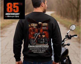 Sudadera del 85.º aniversario de Sturgis: Ride Free Eagle Motorcycle Rally 2025
