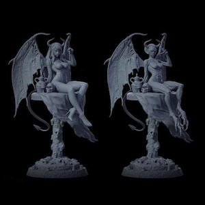3d printer files,stl model,3d demon girl,3d fantastic figure,3d evil girl,3d queen figure,3d fantasy demon,stl for print,3d printing files