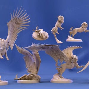 3d printer files,stl for print,digital print file,3d fantastic animal figure,3d warrior animal,3d stl set file,3d printing file,3d print stl