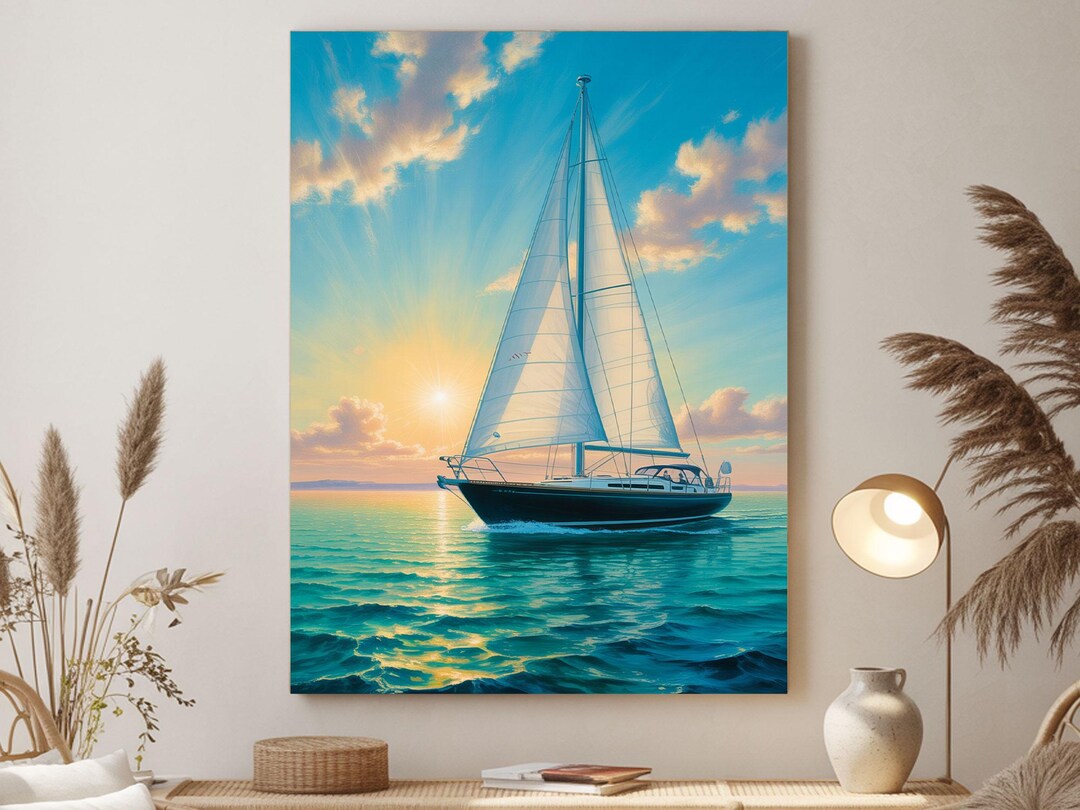 Sailing Poster, Coastal Wall Art Print, Nautical Aesthetic Photography ...