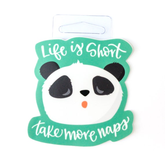 Funny Panda Laptop Stickers Gift for Him | Vinyl Decal Best Friend Gifts | Cool Panda Bear Stickers | Unique Gift for Animal Lovers Il_570xn