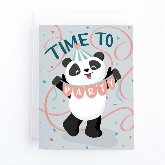 Panda Birthday Card for Niece, Animal Lover Birthday Card Il_570xn