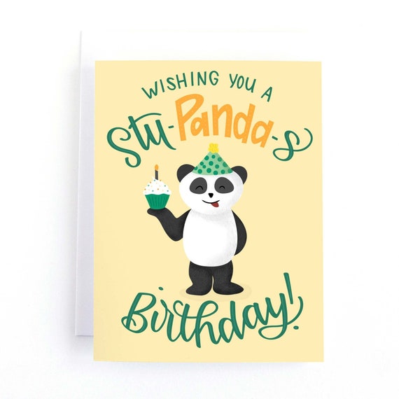 Cute Panda Birthday Card for Nephew, Kids Animal First Birthday Card Il_570xn
