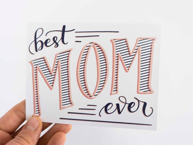 Mothers Day Card Best Mom Ever Card for Mom Card for Mum