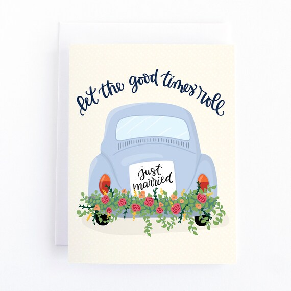 Cute Wedding Card, Funny Engagement Card, Floral Bridal Shower Card Il_570xn