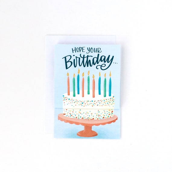 Pop Up Birthday Cake Card for Girlfriend Surprise Birthday | Etsy