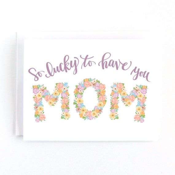 Mothers Day Card, Card for Mothers Day, Birthday Card for Mom, Happy Mother’s Day Wishes, Floral Mothers Day Card, Floral Mom Birthday Card Il_570xn
