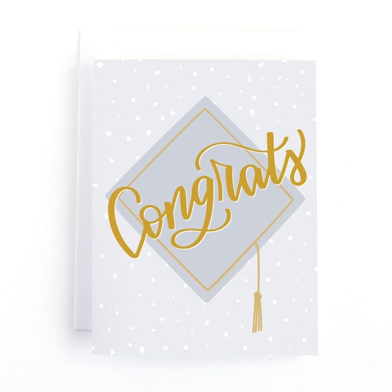 Congrats Graduation Card, New Grad Greeting Card, College Graduation Gift Il_570xn