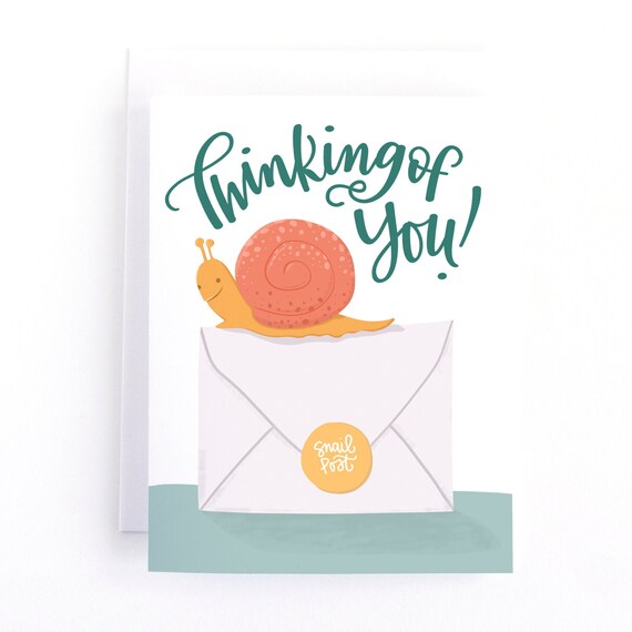 Snail Mail Just Because Card | Stationery Lover Thinking of You Card | Paper Lover Miss You Card Il_570xn