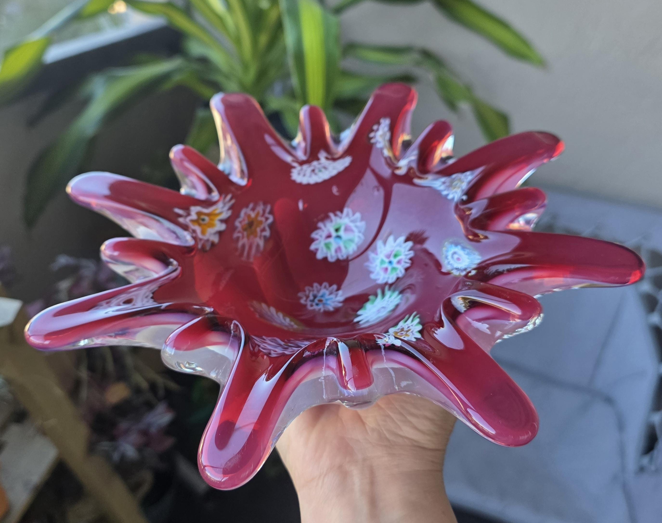 Murano Millefiori Glass Bowl - Etsy