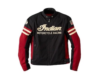 Indian Motorcycle Men's Textile Flat Track Racing Riding Jacket