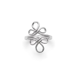 Infinity Ring, Minimal Offen Wrap Band, Zierliche Versprechen Ring, Jeden Tag Gold Silber Schmuck
