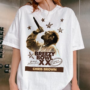 Chris Brown Breezy Bowl Vintage Look Oversized Boxy Hip Hop Big Face T-shirt Bootleg Washed
