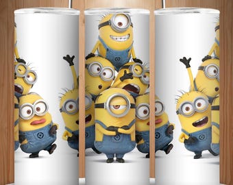 Funny Yellow Cartoon Tumbler Wrap, 20oz  Sublimation  Design (Digital Download)