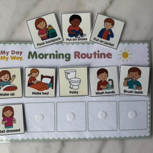 My Day, My Way ™ Visuelle Routine-Diagramm für Kinder - Morgen- und Abendplaner für Kleinkinder - Tägliche Aufgabenkarten für die Vorschule (Vorbestellung im Juni)