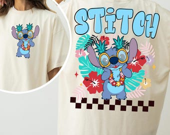 Disney Stitch Shirt,Mickey Castle Tee,Stitch Scrump Spring PNG,Retro Stitch Hawaii PNG,Magical Summer Vacation Shirt,Cute Family Trip Design