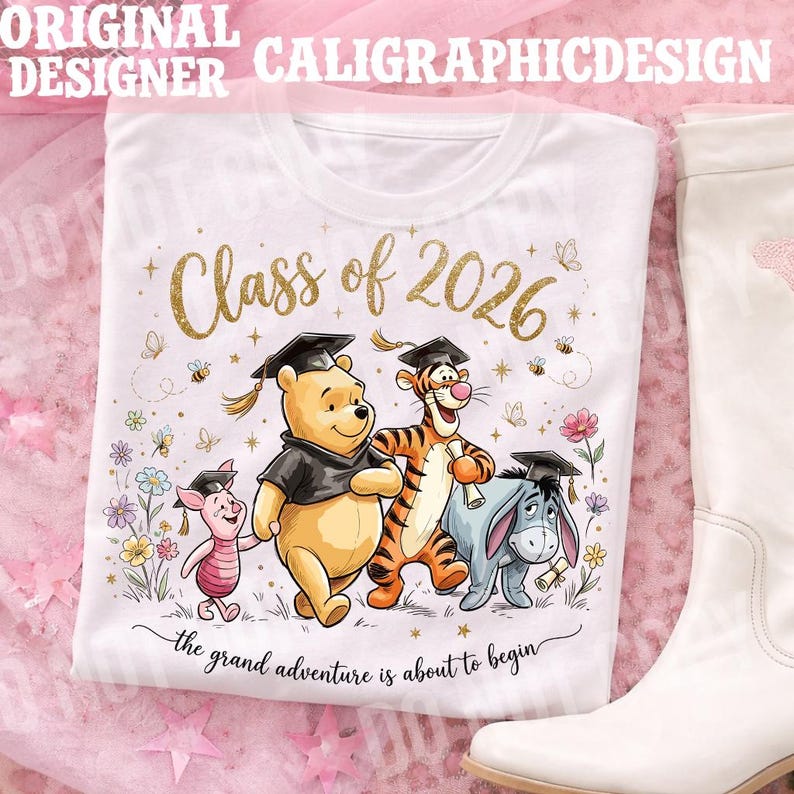 Tigger Graduation Class of 2026 PNG, Graduation Friends Digital Download, School ...