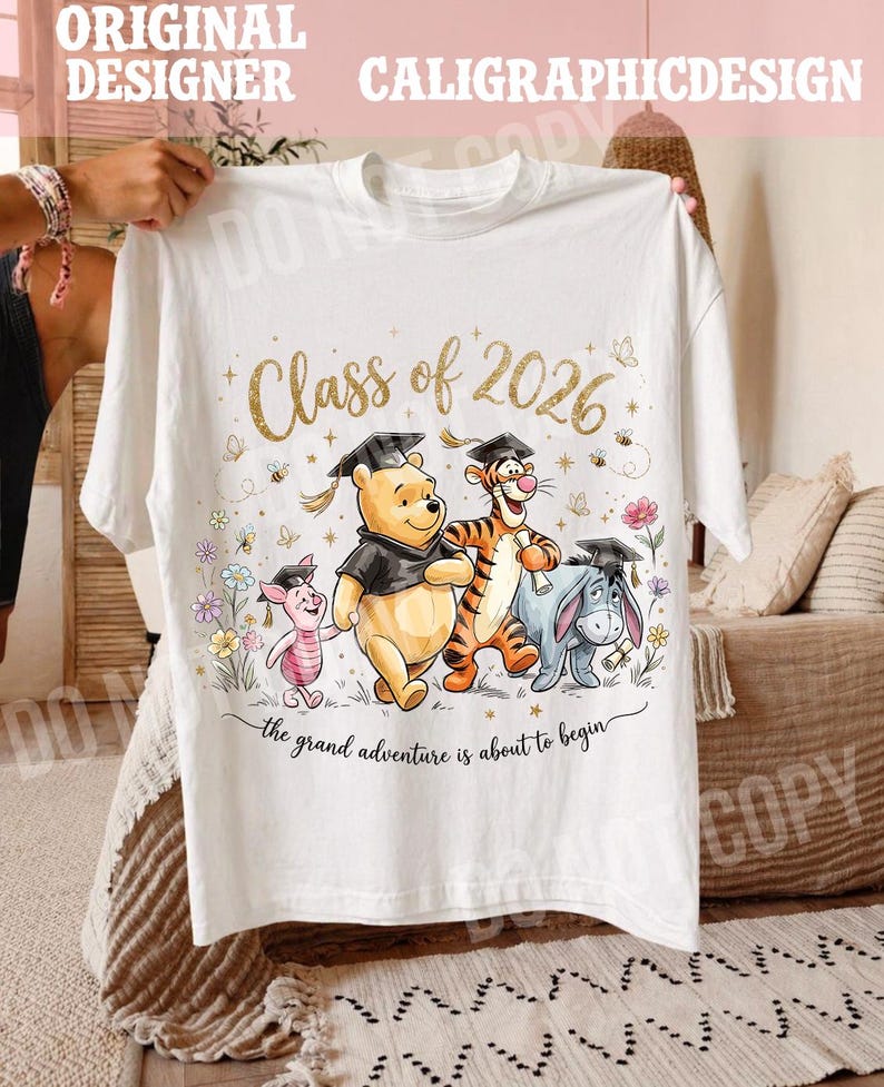 Tigger Graduation Class of 2026 PNG, Graduation Friends Digital Download, School ...