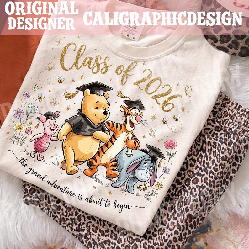 Tigger Graduation Class of 2026 PNG, Graduation Friends Digital Download, School ...