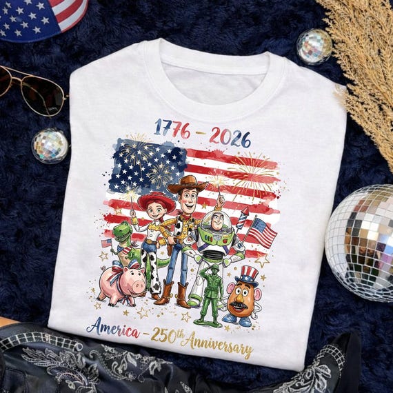 USA 250th Anniversary Toy Story PNG, Patriotic 4th of July Shirt