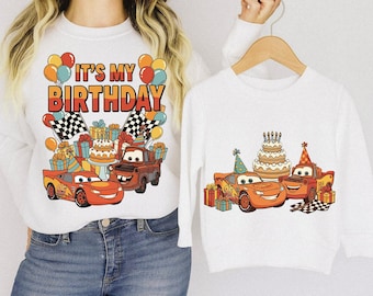 Cumpleaños de Rayo McQueen PNG, Clipart de fiesta de autos de carreras (Descarga digital)